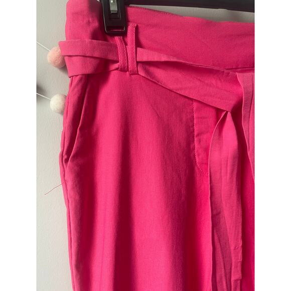 Jules & Leopold Hot Pink Trouser Pants with Belt - Picture 2 of 5